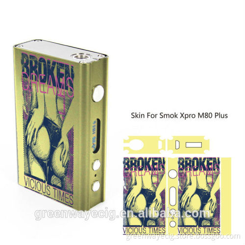 Unique design, wholesale m80 skin smok xpro m80 plus skin mod sticker / wrap M80 / istick 50w sticker waterproof